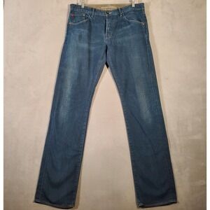 Banana Republic Jeans Mens‎ 32x34 Dark Wash Vintage Straight Button Fly Denim